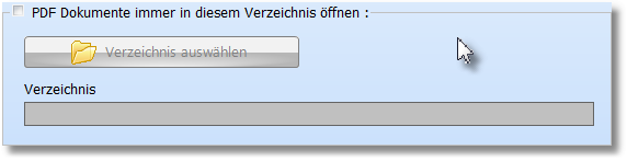 Verzeichnis für PDF Dokumente einstellen