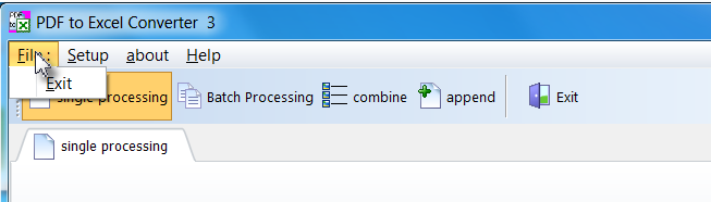 Exit programm